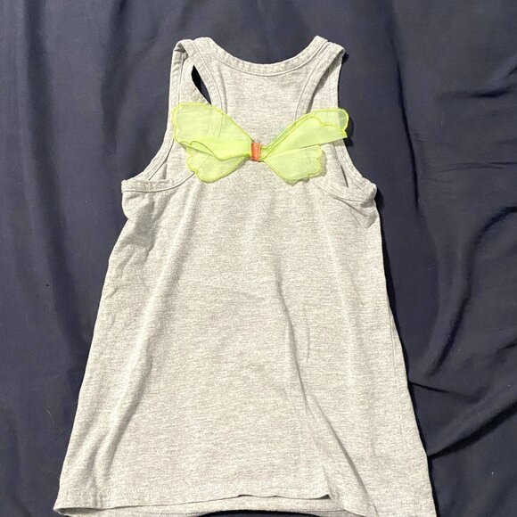Disney Parks Animal Kingdom Grey Tank With Butterfly Wing Back Girls Medium - Picture 3 of 4